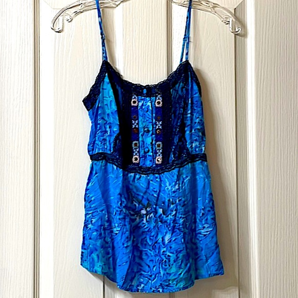 Free People Crochet and Lace Camisole TankTop